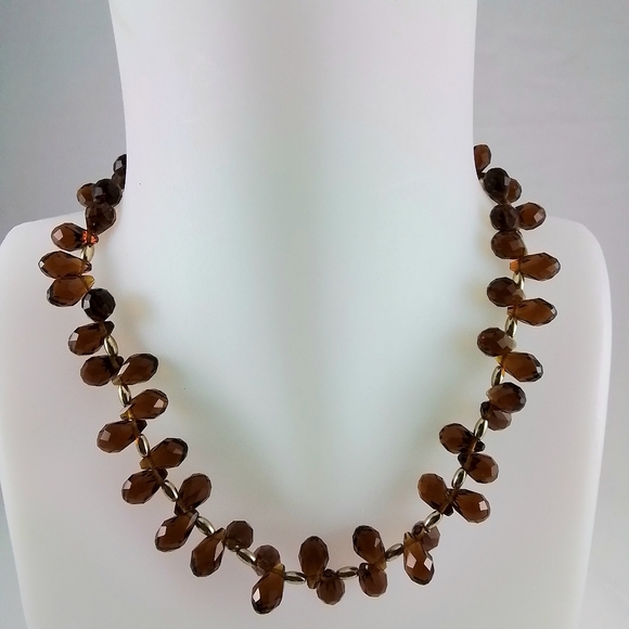 Jones New York JNY Topaz Faceted Glass Beaded Necklace, Fall Colors - Picture 3 of 6